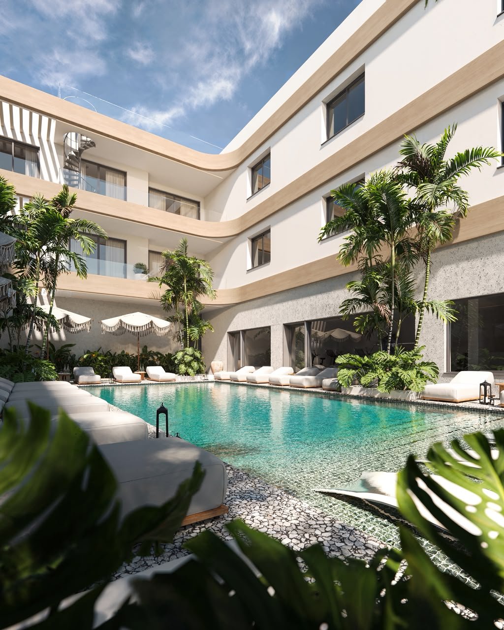BLUMAR Hills & Sea pool courtyard